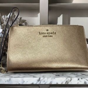 Kate Spade New York Gold Wristlet Wallet – NWOT